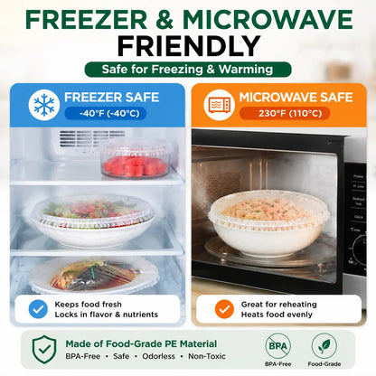 🎁 BUY 1 GET 1 FREE 🎁— Stretch Food Covers | Freshness in Seconds, No Cling-Wrap Hassle