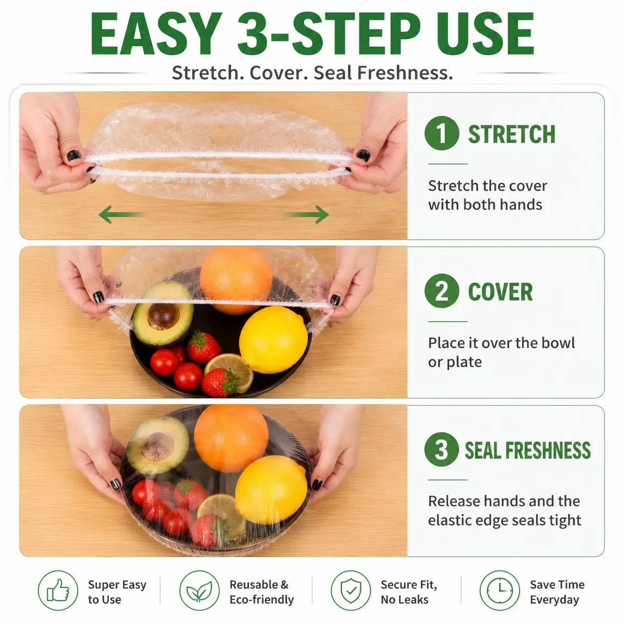 🎁 BUY 1 GET 1 FREE 🎁— Stretch Food Covers | Freshness in Seconds, No Cling-Wrap Hassle