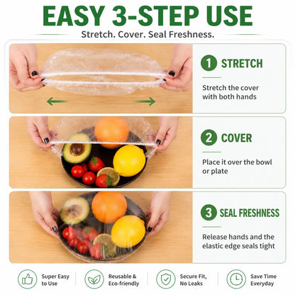 🎁 BUY 1 GET 1 FREE 🎁— Stretch Food Covers | Freshness in Seconds, No Cling-Wrap Hassle