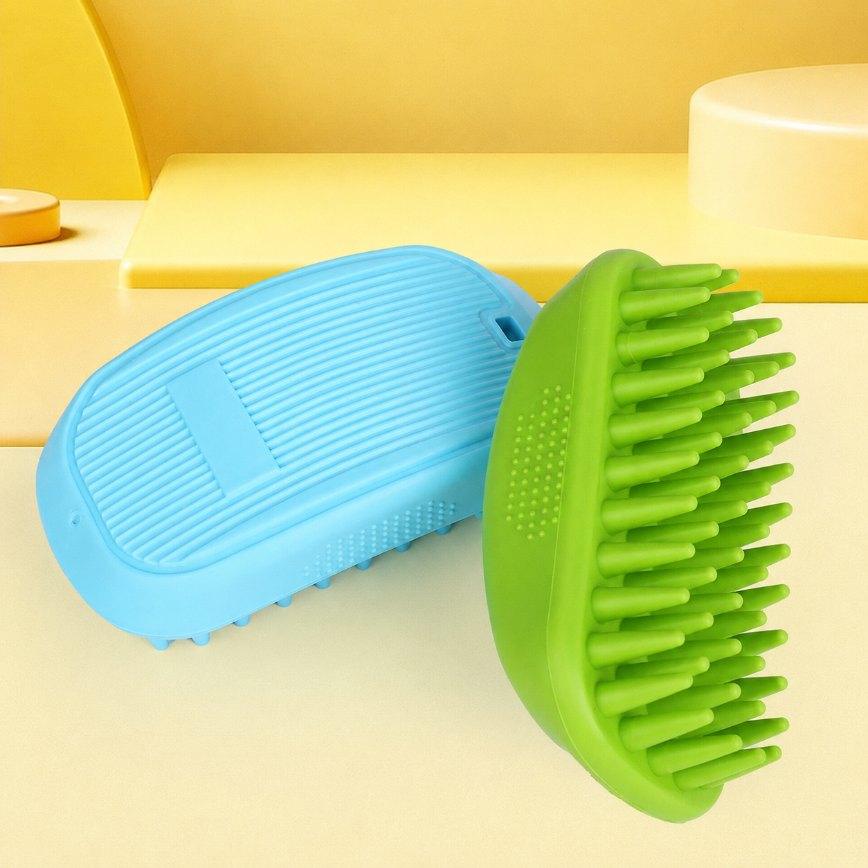 Pet Bath Massage Brush & Grooming Scrubber