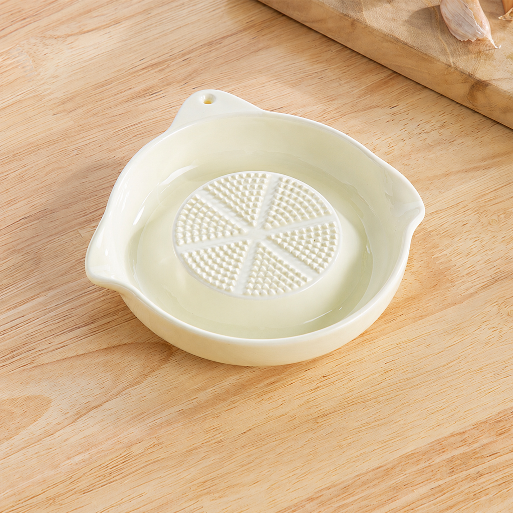Ceramic Ginger & Garlic Grater Bowl