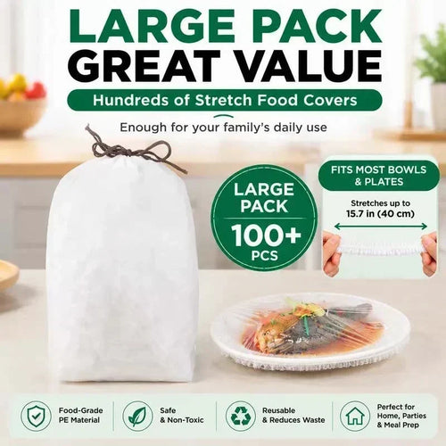 🎁 BUY 1 GET 1 FREE 🎁— Stretch Food Covers | Freshness in Seconds, No Cling-Wrap Hassle