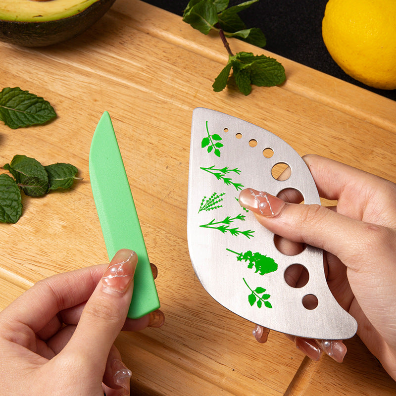 Stainless Steel Herb Stripper &amp; Leaf Cutter