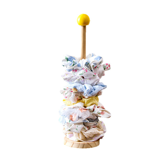 Wooden Hair Tie & Scrunchie Organizer Stand