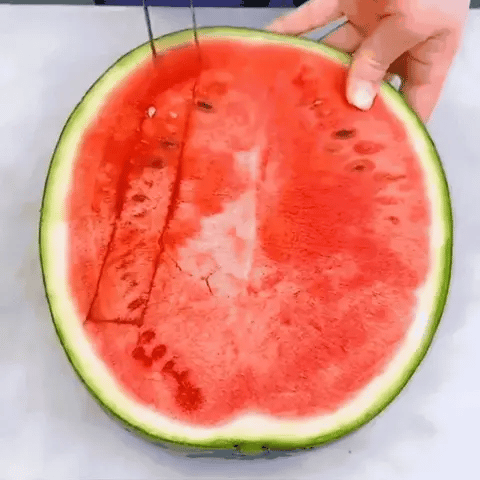 3-in-1 watermelon cutter slicer in action