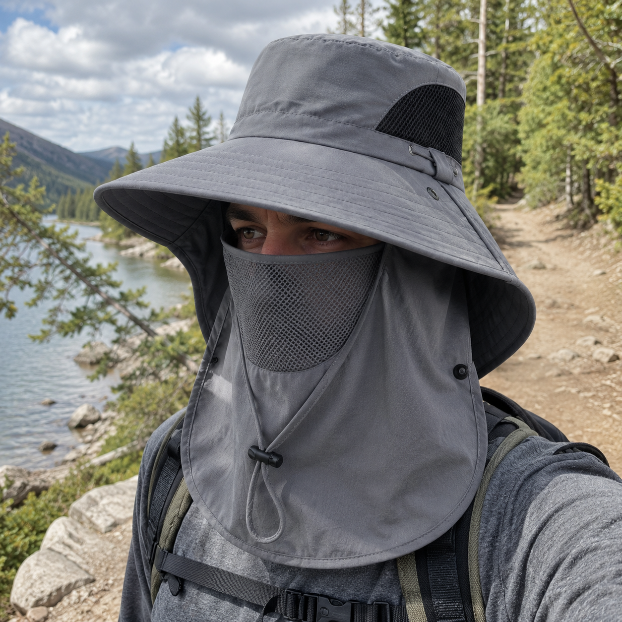 Outdoor hiking sun hat customer photo
