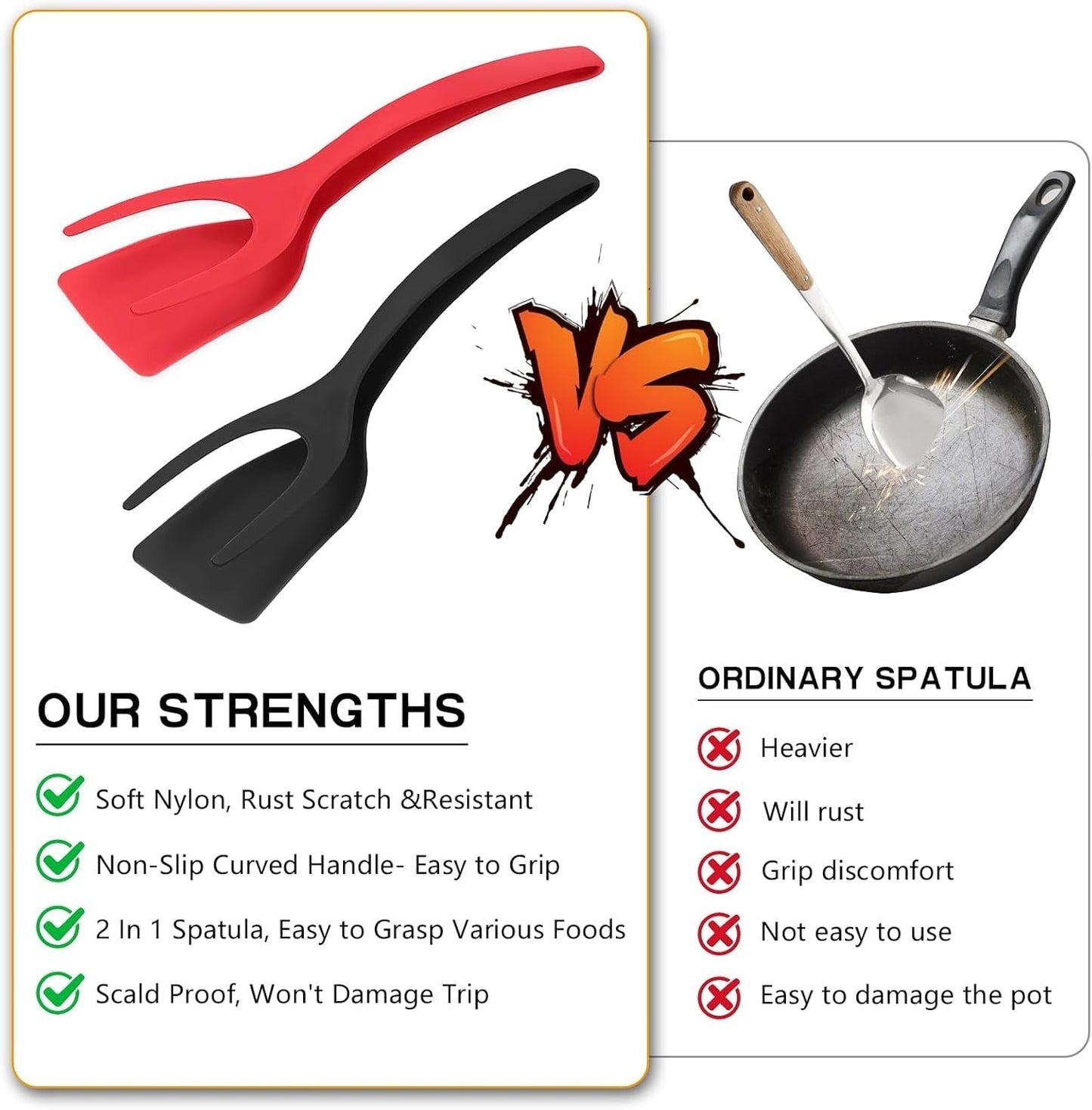 🔥Last Day Buy 1 Get 1🎁2-in-1 Antibacterial and  Mildew-Resistant Spatula