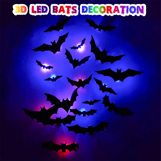 🔥LAST DAY BUY 6 GET 6 FREE-EACH＄1.9🔥3D Bat LED Wall Light, Halloween Decor👻
