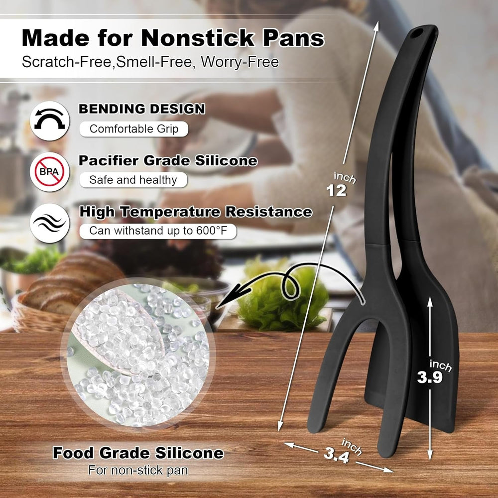 Grip Flip Tongs lifting and flipping food