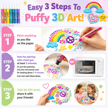 🔥LAST DAY BUY 1 GET 1 FREE🔥Magic Puffy Pens for Kids - 3D Creative Drawing Art Set