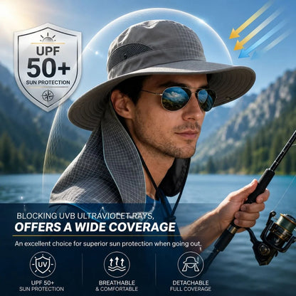 🔥Summer Sale: Buy 1 Get 1 Free—$13.99 Each🔥UPF 50+ Sun Hat Provides Full Coverage for Your Face and Neck